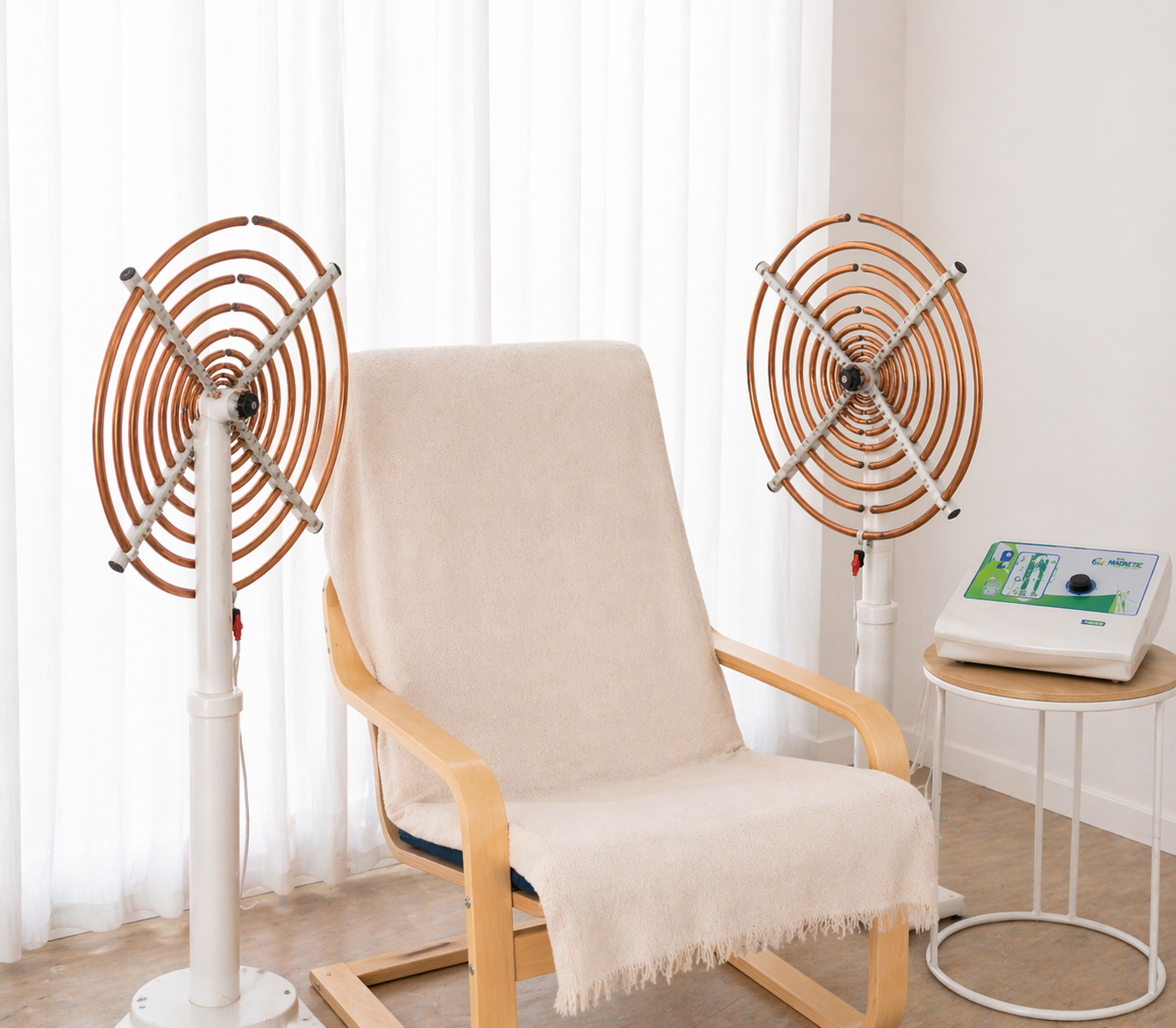 Dispositivo de cromoterapia en uso